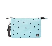 ROKA London Carnaby Bandolera XL de lona reciclada, estampado de corazón, X-Large