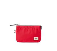 ROKA London Carnaby - Cartera pequeña Ripstop, compartimentos ligeros y seguros con cremallera y diseño de nailon duradero, Escarlata., S, Lado suave