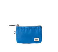 ROKA London Carnaby - Cartera pequeña Ripstop, compartimentos ligeros y seguros con cremallera y diseño de nailon duradero, Azul Malibu, S, Lado suave