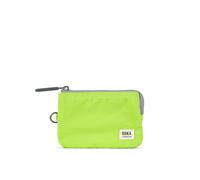 Roka London Carnaby - Taslon reciclado (tamaño pequeño), color verde, verde lima, Monedero y tarjeta
