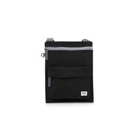 ROKA London Chelsea B - Bolso cruzado para teléfono para mujeres y hombres, múltiples bolsillos, cremallera gruesa, correa ajustable para teléfonos móviles, cartera, tarjetas, nailon reciclado, Black
