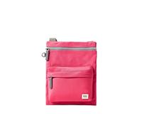 ROKA London Chelsea B - Bolso cruzado para teléfono para mujeres y hombres, múltiples bolsillos, cremallera gruesa, correa ajustable para teléfonos móviles, cartera, tarjetas, nailon reciclado, Rojo