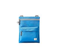 ROKA London Chelsea B - Bolso cruzado para teléfono para mujeres y hombres, múltiples bolsillos, cremallera gruesa, correa ajustable para teléfonos móviles, cartera, tarjetas, nailon reciclado, Azul