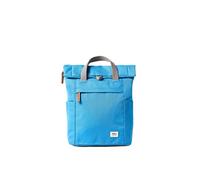 ROKA London Finchley Mochila pequeña - Mochila ligera resistente al agua para laptop, mochila de lona reciclada sostenible para el trabajo, viajes y desplazamientos, Azul Malibú, S, Casual
