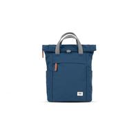 ROKA London Finchley Una pequeña mochila de lona sostenible (azul profundo)