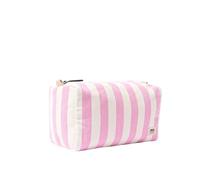 ROKA London Mayfair - Neceser de viaje resistente al agua para hombres y mujeres, bolsa de cosméticos ligera con cremallera para vacaciones, gimnasio y artículos esenciales diarios, Sherbert Stripe, M