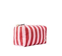 ROKA London Mayfair - Neceser de viaje resistente al agua para hombres y mujeres, bolsa de cosméticos ligera con cremallera para vacaciones, gimnasio y artículos esenciales diarios, Rayas de fresa, M