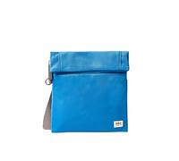 ROKA London Stratford - Bolso bandolera de nailon reciclado ligero resistente al agua para mujeres y hombres, correa ajustable, bolsillos seguros con cremallera, bolsa de viaje diario y teléfono, Azul