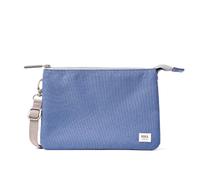 ROKA London The Carnaby XL - Bolso bandolera delgado Oceana | Lona reciclada, 3 compartimentos, cremallera gruesa, correa ajustable extraíble, para teléfono, cartera, llaves