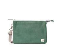 ROKA London The Carnaby XL - Bolso bandolera delgado Thunderstorm | Lona reciclada, 3 compartimentos, cremallera gruesa, correa ajustable extraíble, para teléfono, cartera, llaves