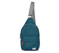 ROKA London Willesden - Bolso bandolera ligero de nailon reciclado para mujeres y hombres, resistente al agua, con bolsillos seguros con cremallera y correa ajustable, Teal, S, Informal
