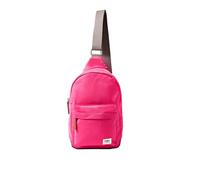 ROKA London Willesden - Bolso bandolera ligero de nailon reciclado para mujeres y hombres, resistente al agua, con bolsillos seguros con cremallera y correa ajustable, Rojo granito, Small