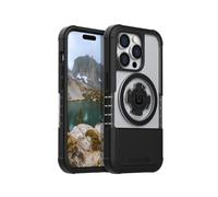 Rokform - Funda para iPhone 14 Pro, serie Crystal, compatible con MagSafe, funda delgada magnética transparente, cubierta con bloqueo giratorio RokLock, probada contra caídas (transparente)