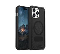 Rokform - Funda para iPhone 15 Pro MAX, Serie Rugged Series, Funda magnética 15 Pro MAX con Bloqueo Giratorio RokLock, Armadura Probada contra caídas (Negro)