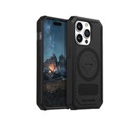 Rokform - Funda para iPhone 15 Pro, Serie Resistente, magnética, Funda para iPhone 15 Pro con Bloqueo Giratorio RokLock, Armadura Probada contra caídas (Negro)
