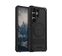 Rokform, Rugged, Funda compatible con Galaxy S25 Ultra, cubierta magnética con bloqueo giratorio, armadura probada contra caídas, Negro