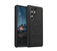Rokform, Rugged, Funda magnética para Galaxy S24 Ultra, con bloqueo giratorio, armadura probada contra caídas, Negro