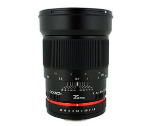 Rokinon Lente asférica de 35 mm f/1.4 con Chip automático para Nikon F