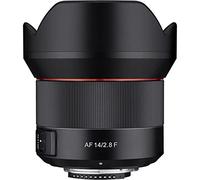 Rokinon Lente de 14 mm F2.8 de Marco Completo con Enfoque automático, Gran Angular, Resistente a la Intemperie, para Nikon (IO14AF-N), Color Negro
