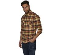 Rokker Freemont Camisa de franela, marrón-beige, tamaño L para Hombres