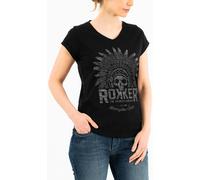 Rokker Indian Bonnet Camiseta de señoras, negro, Talla S
