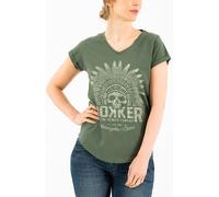 Rokker Indian Bonnet Camiseta de señoras, oliva, Talla XL