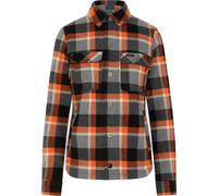 Rokker Memphis, camisa/chaqueta textil mujer XS female Naranja/Gris/Negro