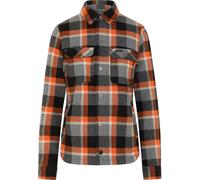 Rokker Memphis Rider Camisa de moto para mujer, gris-naranja, tamaño XS