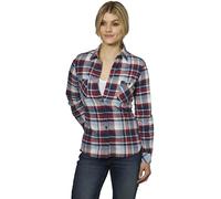 Rokker Orlando Camisa de franela para damas, Azul/Blanco/Rojo, Talla XS
