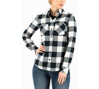 Rokker Pasadena Camisa de señora, gris-blanco, tamaño XS para Mujer