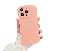 Rokmym - Carcasa para iPhone 17 Air Mignon Curly Simple Wave Frame Design Silicone Antichoc Funda para mujeres niñas Full Camera Protection Coque,rosa