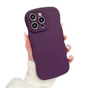 Rokmym Compatible avec Coque Mat Coque iPhone 14 Pro Max Coque bord Ondulé Couleur Unie en Silicone TPU Souple Ultra Fin Cover Protection Antigolpes, Funda Funda para iPhone 14 Pro Max,Violeta Oscuro