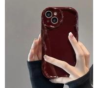 Rokmym Compatible avec Coque pour iPhone 11 Pro Mignon Design Simple de ondas con marco ondulado de Silicone Souple Ultra Fin Cover Antigolpes, Funda Funda para iPhone 11 Pro, Burdeos