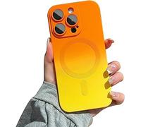Rokmym Funda para iPhone 11 Pro, compatible con Mag-Safe con degradado de doble color, con lámina protectora de lente, fuerte adsorción magnética para iPhone 11 Pro