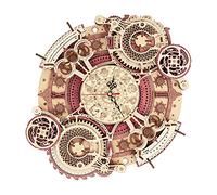 ROKR - Kit de reloj de pared de madera en 3D con zodiaco para construir para adultos, regalo para la decoración del hogar (LC601)