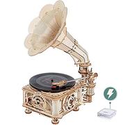 ROKR Madera Puzzle 3D Maquetas para Montar Gramófono Clásico para Construir Adultos Niñas, Modos Automático y Manual LKB01D