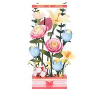 ROKR Maqueta 3D para Adultos - Puzzle de Flores con Luz y Motor, Flores Artificiales para Montar, Decoración Creativa, Regalo para Mujer, Día de la Madre, San Valentín, Navidad - AF01D
