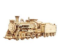 ROKR Prime Steam Express - Puzzle de Madera 3D Escala 1:80 Modelo Tren MC501