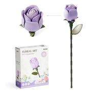 ROKR Puzzle 3D de Flores Rosas y Camelia, Kits de maquetas DIY para Adultos, 3D Puzzle Set para Construir Ramos de Flores Artificiales, Regalos con Plantas Artificiales (Rosa Lavanda)