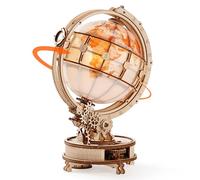 ROKR Puzzle 3D de Madera Globo Luminoso Rotación Automática Motorizada con Luz LED Modelo Mecánico para Adultos Decoración de Escritorio Regalo Hombre Mujer ST003D