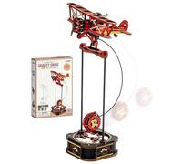 ROKR Puzzle 3D Madera Avión, Maquetas para Construir Adultos, MCD01 | Juguete de equilibrio para escritorio,Regalos para Adultos, Sky Captain