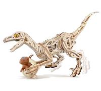 ROKR Puzzle 3D Madera Juguetes de Dinosaurios, Maquetas para Construir Adultos Velociraptor, Rompecabezas 3D de Animales Que Caminan, Regalos para Niños y Adultos, Velociraptor, LD01