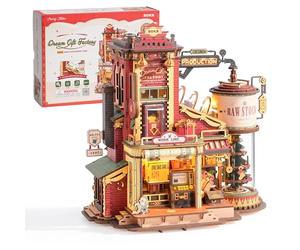 ROKR Puzzle 3D Madera Maqueta de Madera para Construir, Fábrica de Regalos de Puzzles Mecánicos 3D, Kits de Modelos Musicales para Construir para Adultos, Dream Gift Factory, EAB01