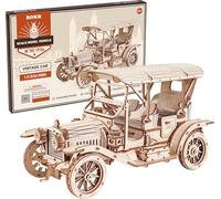 ROKR Puzzle 3D Madera Maqueta para Construir,Vintage Car,MC801 | Decoración de Escritorio,Maquette para principiantes
