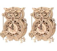 ROKR Reloj de Búho Puzzle 3D Maqueta Madera para Montar Owl Clock, LK503 (Paquete de 2)