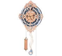 ROKR Rompecabezas 3D para adultos, kit de reloj de péndulo de madera vintage de 12 pulgadas, kit de modelo de construcción mecánico, reloj de pared para adultos, decoración del hogar, regalos para adolescentes