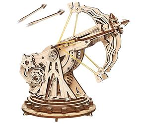 ROKR Rompecabezas Puzzles 3D para Adultos Niños Mayores de 14 Años Maquetas de Madera para Construir Regalos de Decoración Retro 142 Piezas Juguete de Asedio Medieval, Spielzeug Medieval Siege Toy
