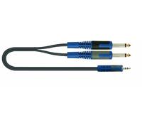 Quik Lok Cable conector Jack Roksolid RKSA/140-2 (2 x 6,3 mm a 1 x 3,5 mm, 2 m)