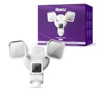 Roku Cámara de Reflector para Seguridad del hogar, cámara de Seguridad con Cable para Exteriores con visión Nocturna HD de 270° 1080p, reflectores Regulables, detección de Movimiento y Sonido,