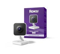 Roku Cámara interior 2024 - Seguridad para el hogar - 1 paquete - Cámara de seguridad con cable y monitor de mascotas con visión nocturna a color HD de 1080p, funciona con Alexa y Google, detección de